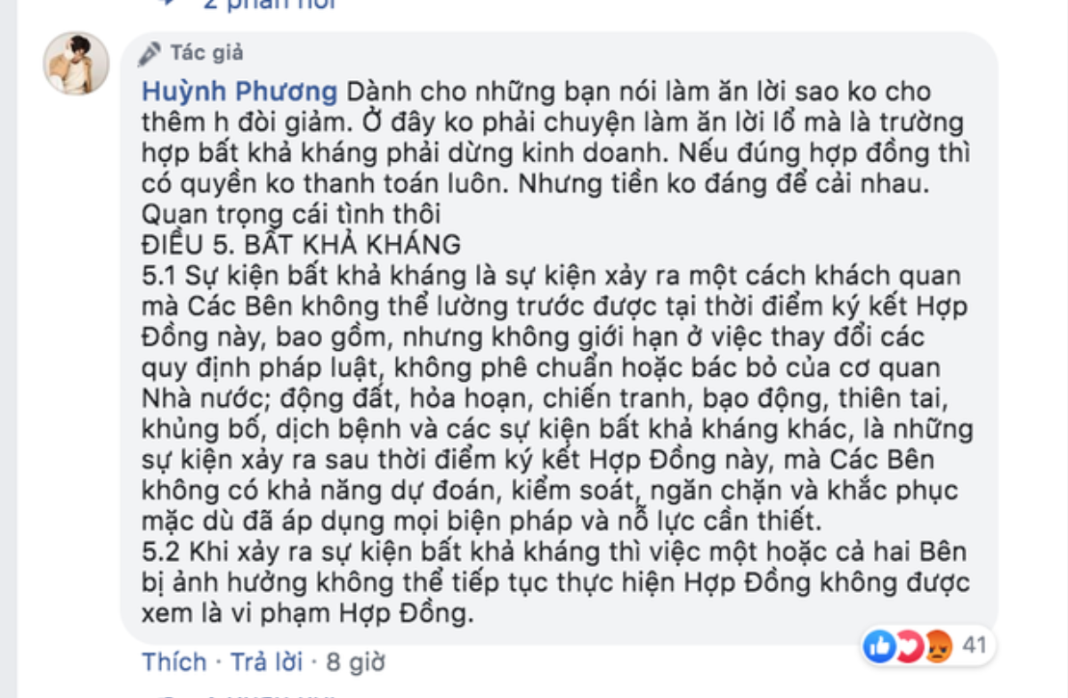 Huỳnh Phương gây tranh cãi vì trách móc chủ nhà không giảm tiền mặt bằng mùa dịch Covid-19 Ảnh 5