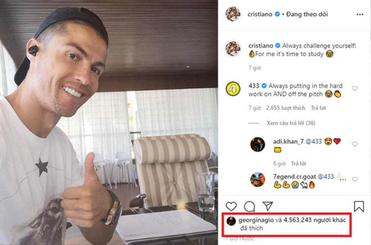 Ronaldo tung ảnh 'vùi đầu học hành' khiến triệu fan phấn khích Ảnh 1