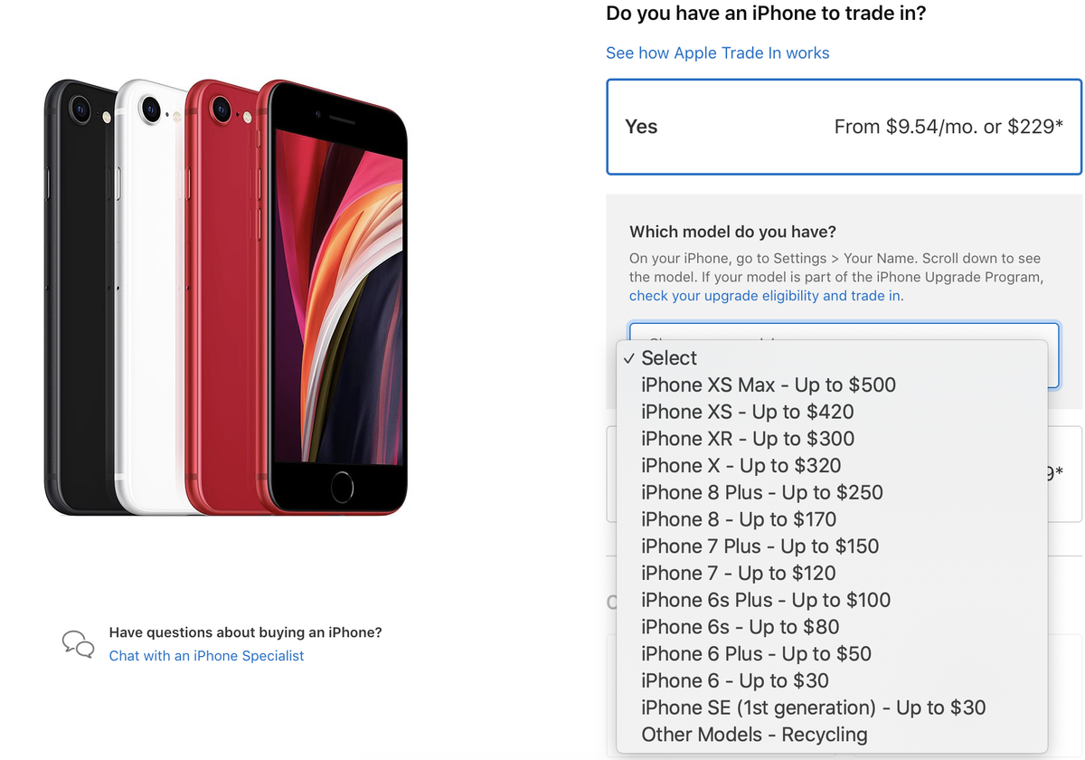 Apple cho người dùng đổi iPhone cũ lấy iPhone SE 2020 Ảnh 1