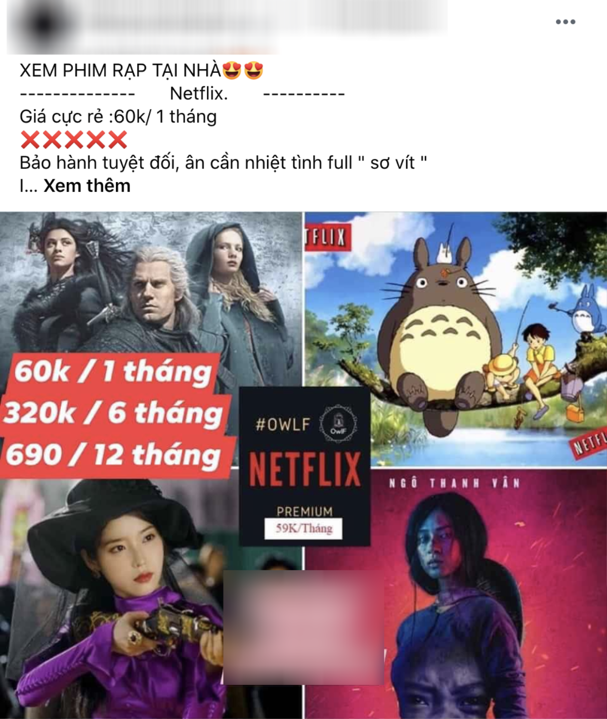 Cẩn thận khi mua tài khoản Netflix giá rẻ trên Facebook Ảnh 1