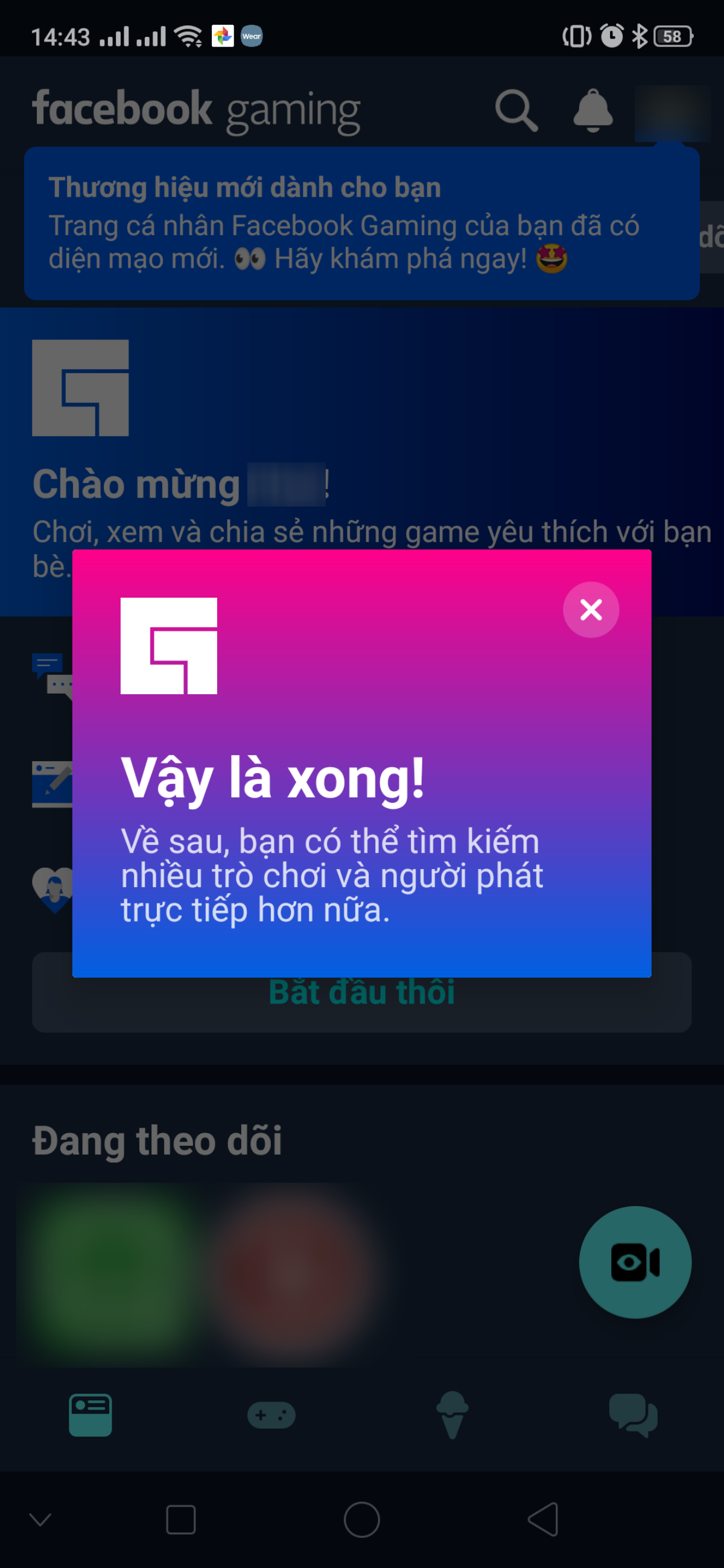 Hướng dẫn dùng thử Facebook Gaming, ứng dụng chơi game và theo dõi streamer hoàn toàn mới Ảnh 7