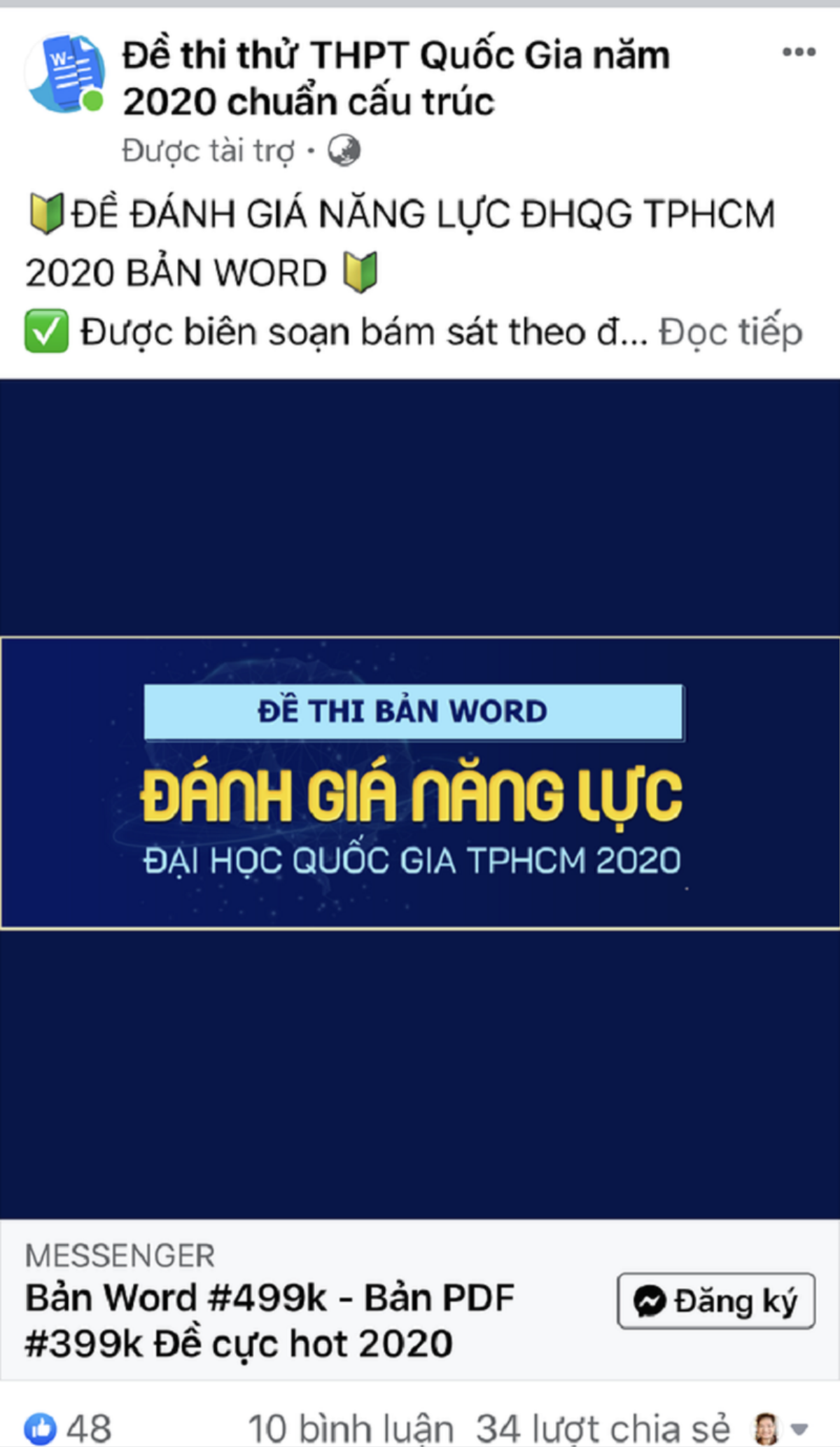 Xuất hiện nhiều trường hợp mạo danh ĐHQG TP.HCM để bán tài liệu ôn thi đánh giá năng lực Ảnh 1