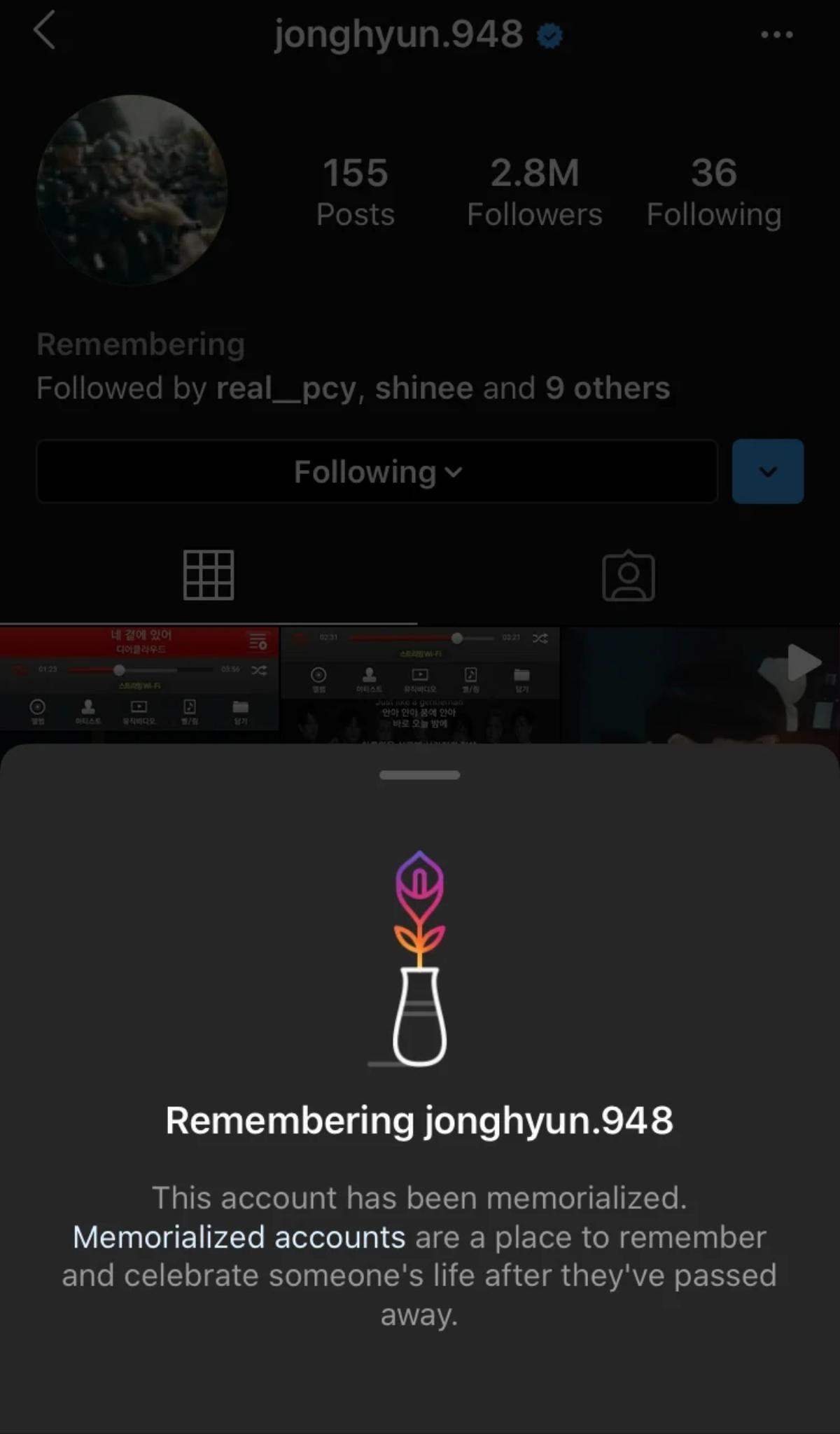 Instagram cập nhật tính năng tưởng nhớ cho tài khoản của Jonghyun (SHINee) Ảnh 4