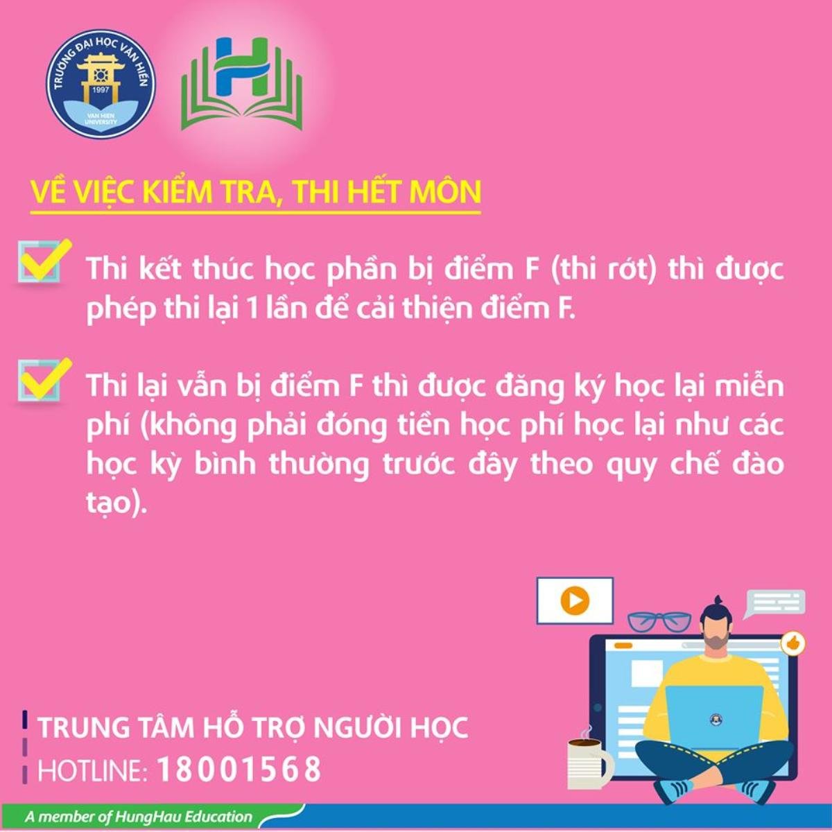 Một trường Đại học quyết định hỗ trợ sinh viên ‘rớt môn’: Được phép thi lại 1 lần, miễn tiền học phí môn học nếu vẫn rớt Ảnh 2