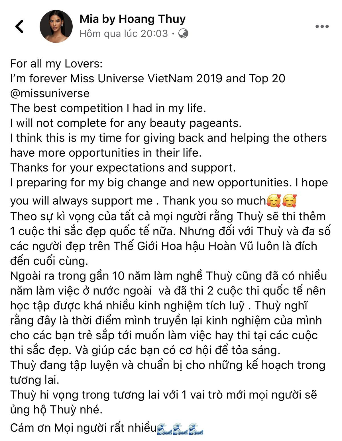 Fan khóc ròng vì Hoàng Thùy 'chốt đơn' không thi Miss Supranational: 'Đừng buồn, chị sẽ đền bù' Ảnh 1