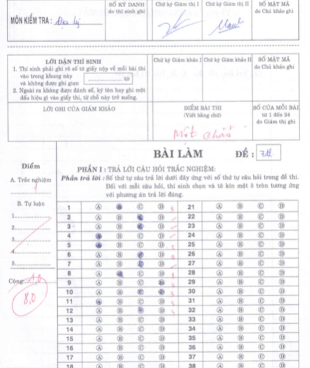 167/169 bài kiểm tra học kỳ 1 được chỉnh sửa điểm, nâng từ 0,75 - 7 điểm Ảnh 1