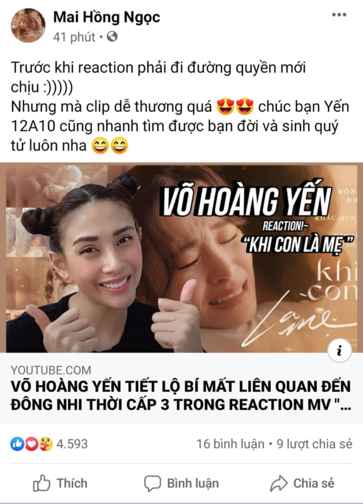 Võ Hoàng Yến 'đi đường quyền' reaction MV Khi con là mẹ, tiết lộ mối quan hệ 'bí mật' với Đông Nhi Ảnh 6