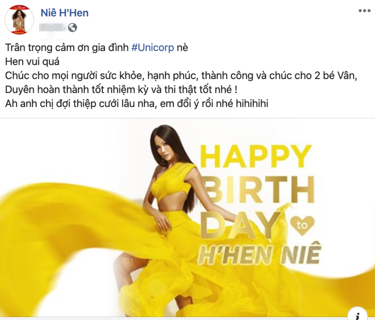 H'Hen Niê đổi ý, dời lịch đám cưới: 'Chúc Khánh Vân - Kim Duyên thi Miss Universe thật tốt' Ảnh 1