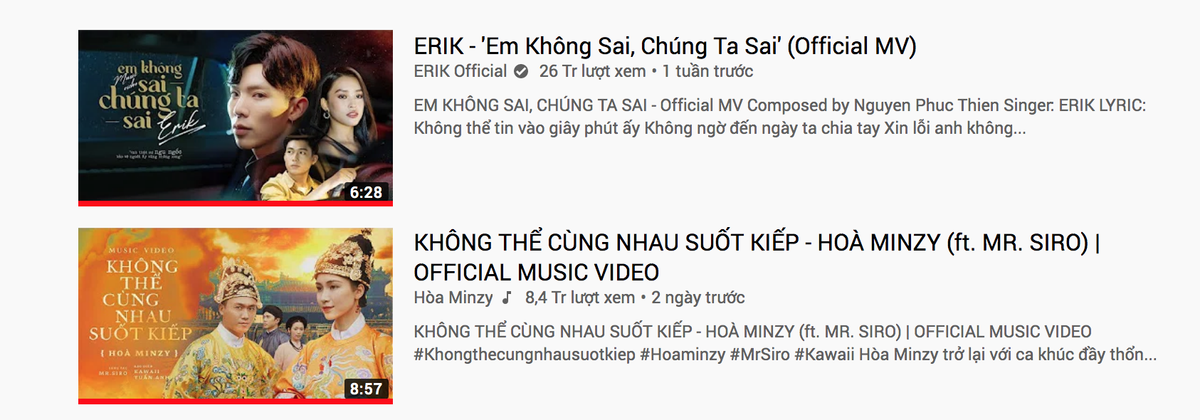 Mãi không chịu lên Top 1 trending, fan xúi Hoà Minzy dụ Erik ẩn MV và đây là cách cô phản ứng Ảnh 1