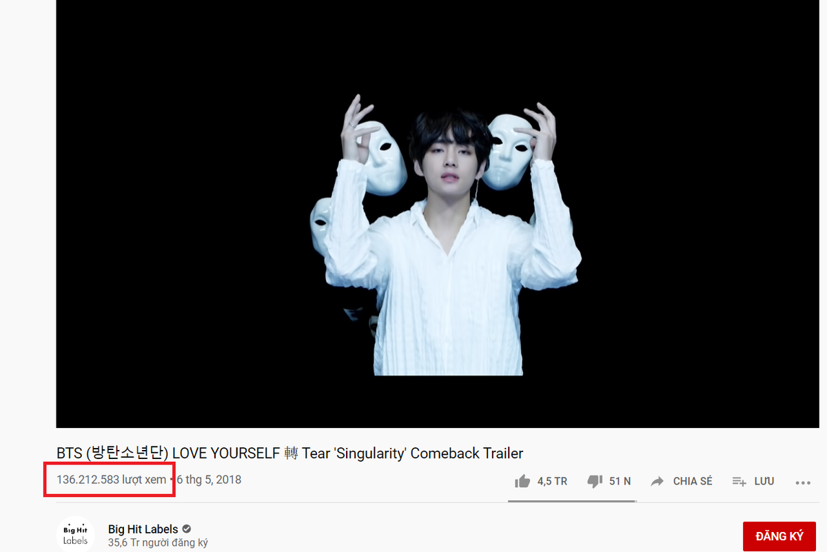 'Singularity' của V (BTS) càn quét thành tích mới từ lượt view Youtube đến lượt stream trên nền tảng âm nhạc quốc tế Ảnh 2