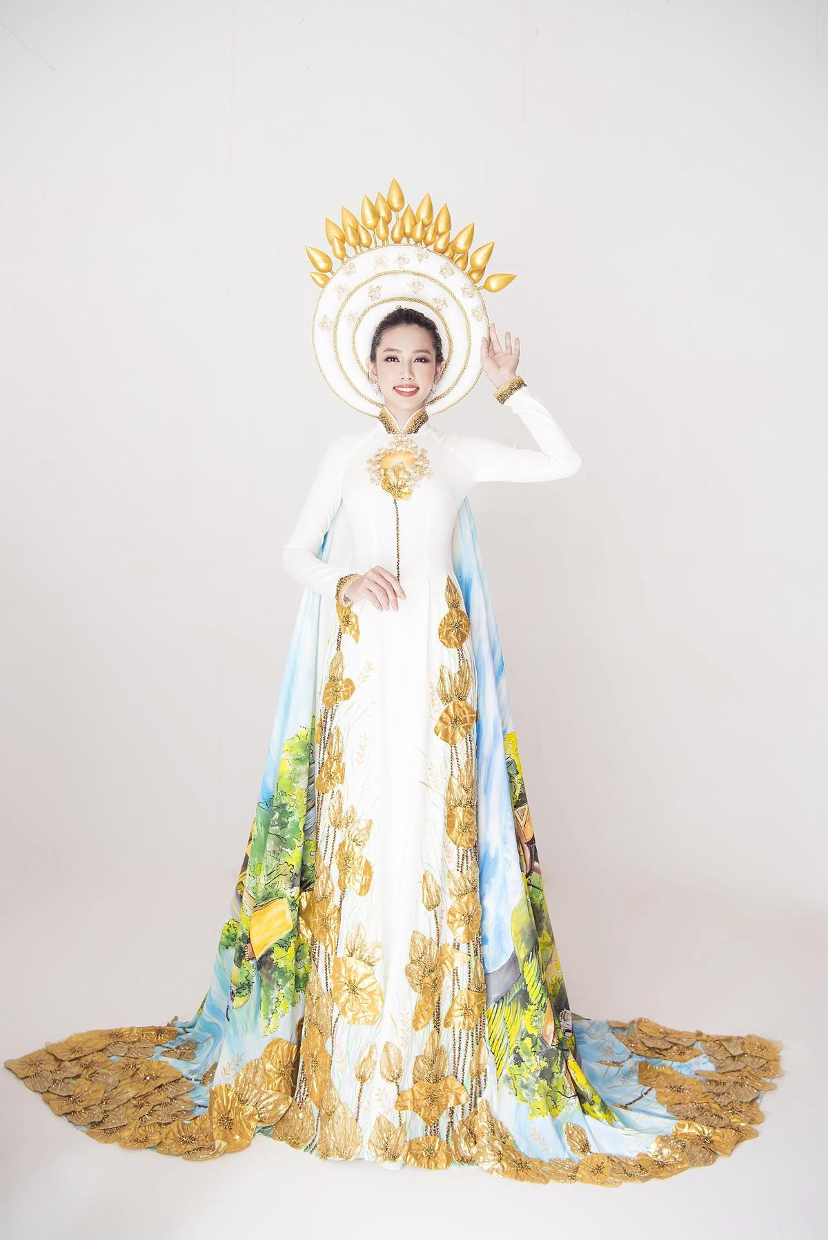 Minh Tú đột phá với National Costume trắng tinh khôi, Miss Áo dài Khánh Vân có làm nên chuyện? Ảnh 9