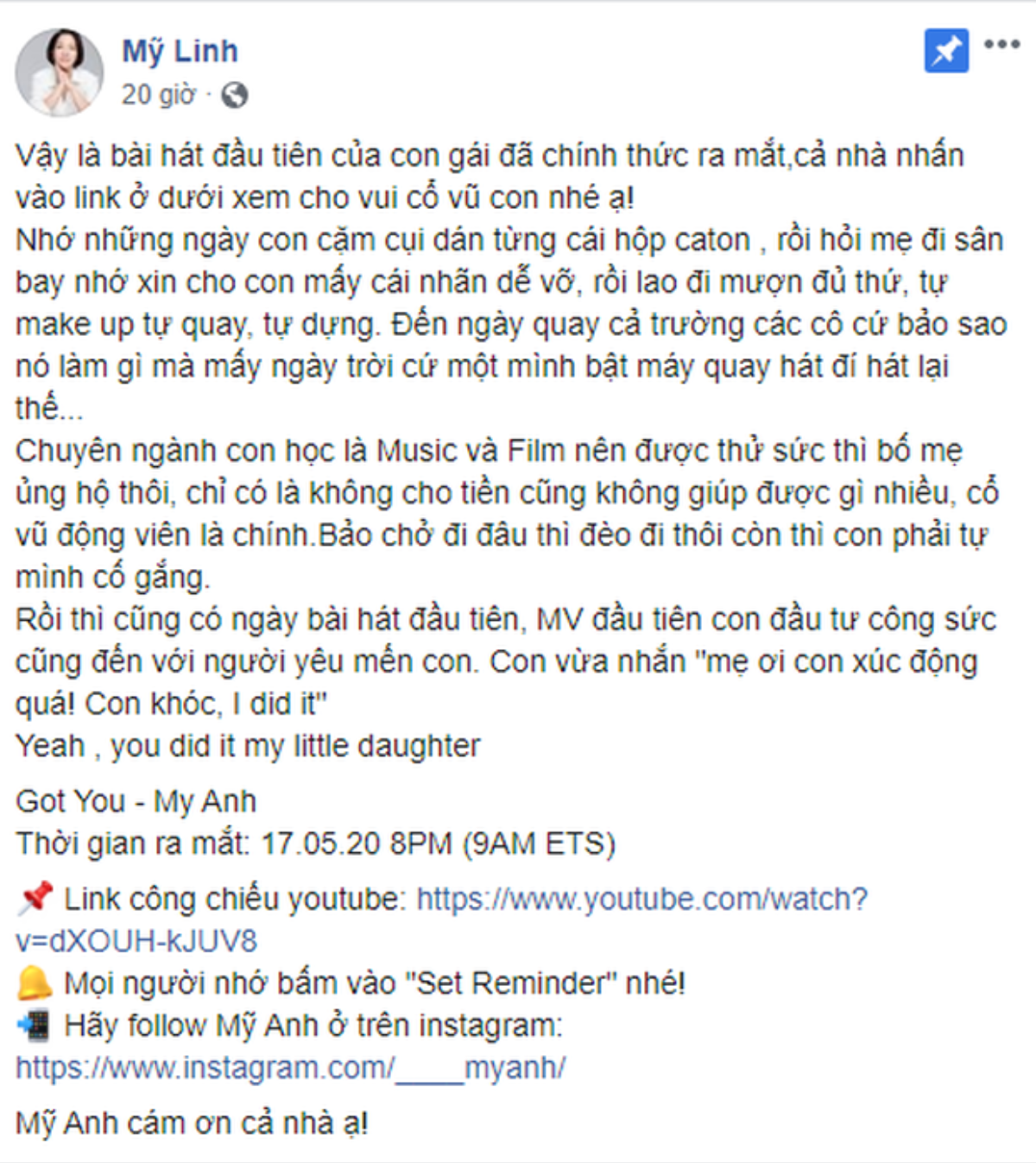 Nổi trội về ngoại hình và tài năng âm nhạc, con gái út Mỹ Linh được khen ngợi càng lớn càng giống mẹ Ảnh 3