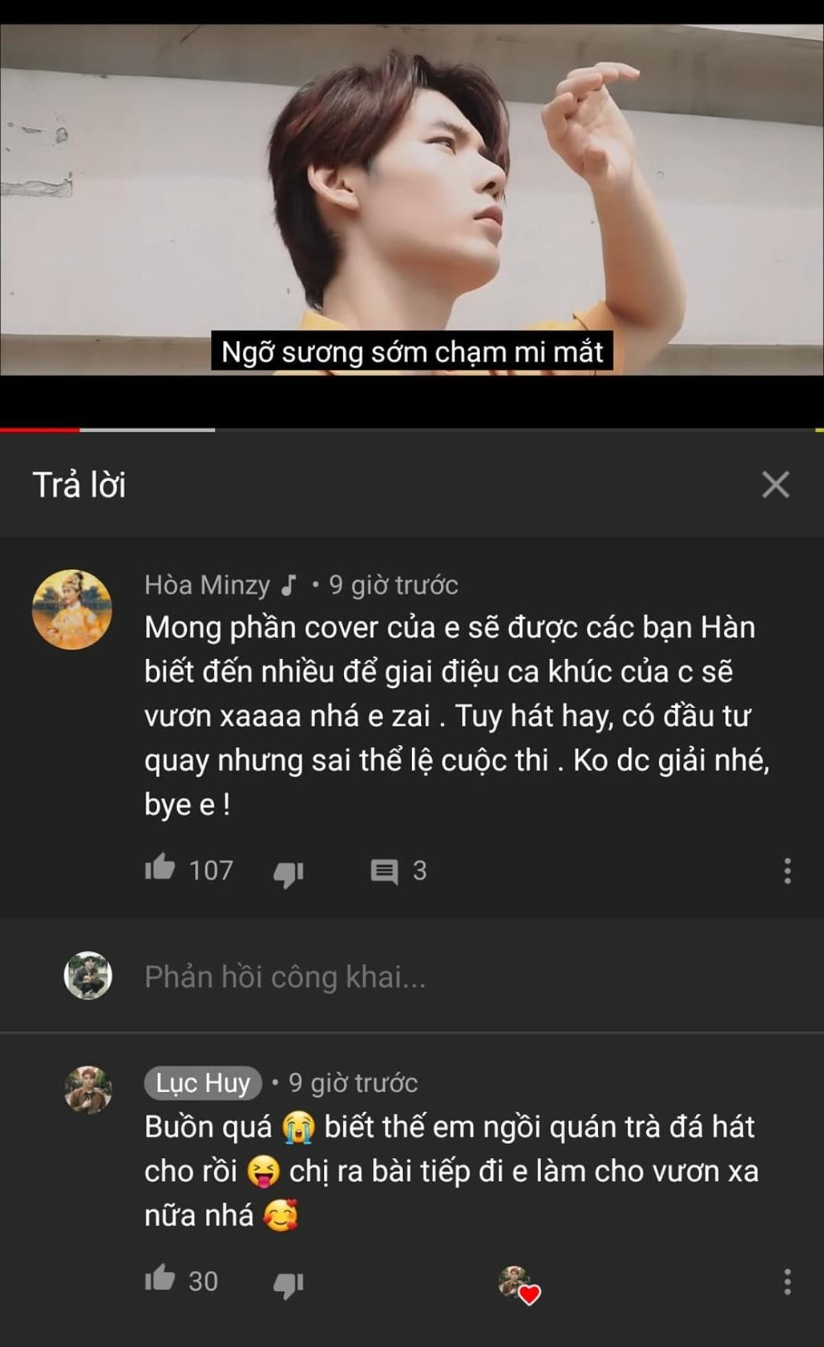 Lục Huy cover #KTCNSK bằng tiếng Hàn, Hòa Minzy lập tức tỏ thái độ không hài lòng Ảnh 3