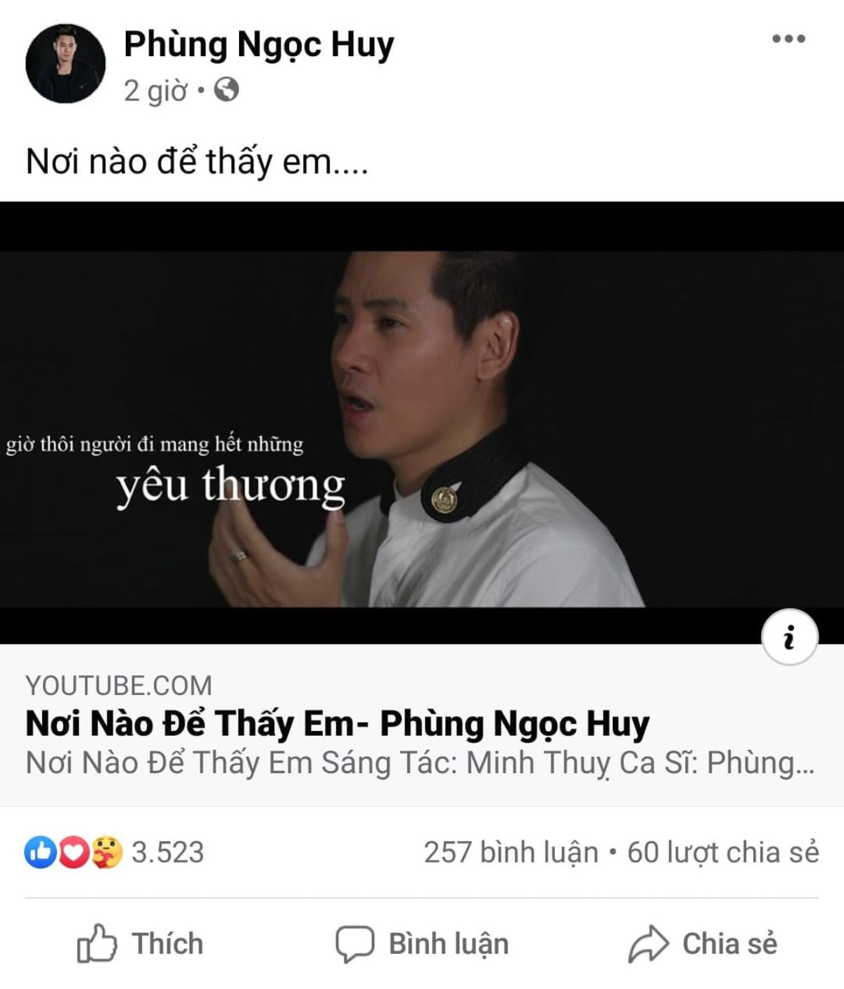 Phùng Ngọc Huy bất ngờ tung ca khúc mới với ca từ đẫm nước mắt dành tặng Mai Phương? Ảnh 1