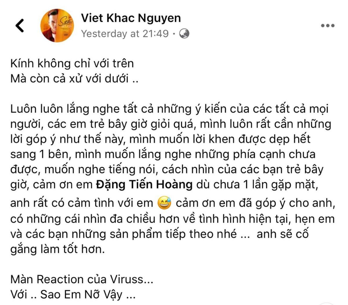 Hậu bị ném đá vì chê bai MV Bích Phương, Hoà Minzy, nay Viruss được người hiếm hoi này lên tiếng bảo vệ Ảnh 2