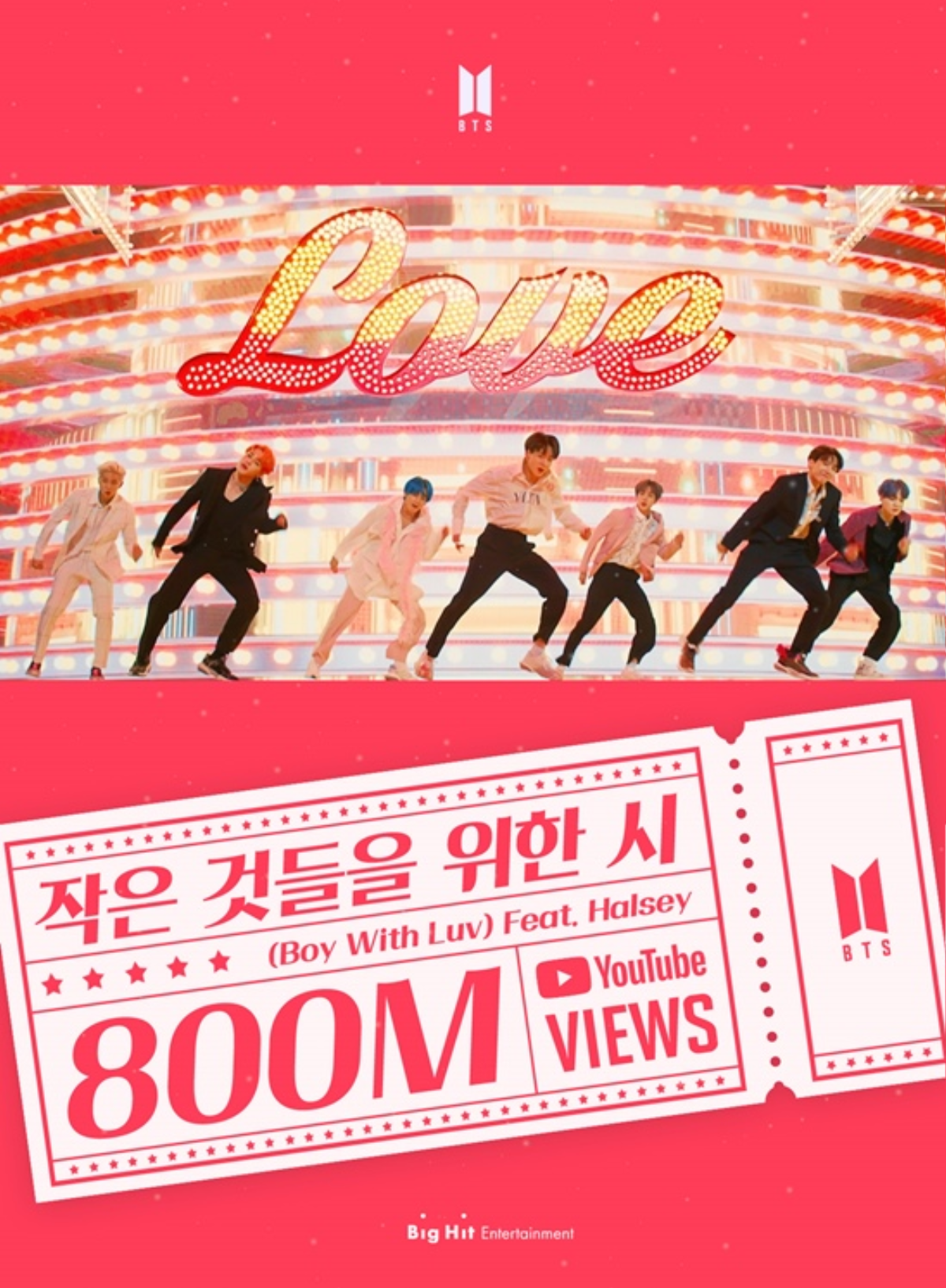 MV 'Boy With Luv' chạy nước rút rinh thành tích lượt view mới cho BTS Ảnh 1