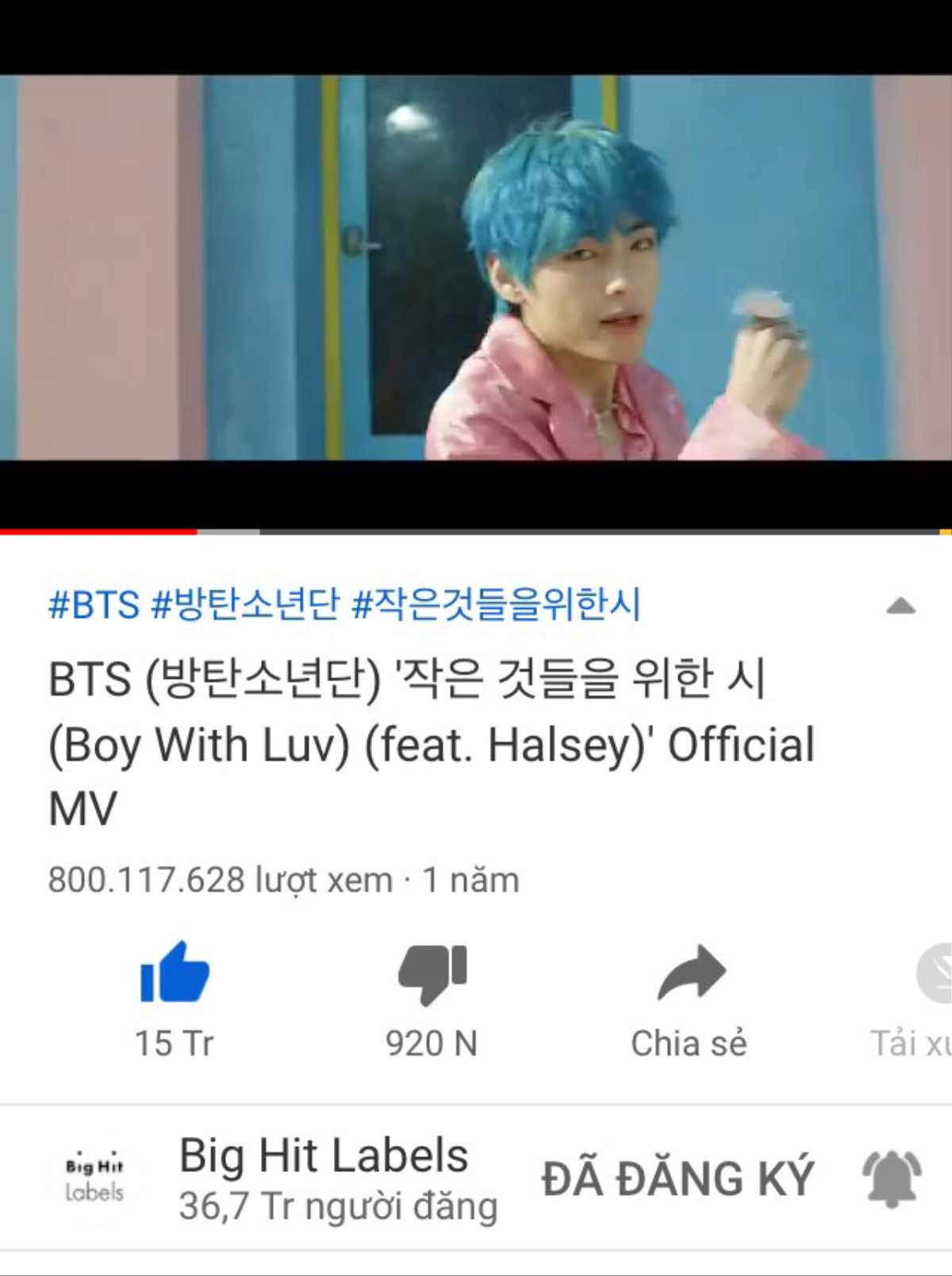 MV 'Boy With Luv' chạy nước rút rinh thành tích lượt view mới cho BTS Ảnh 2