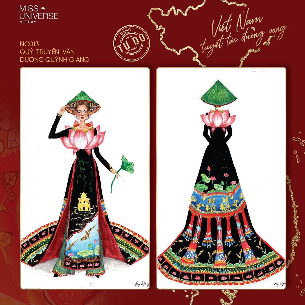 Múa lân - Múa bóng xuất hiện trên National Costume của Khánh Vân: Ai nói áo dài nhàm chán? Ảnh 7