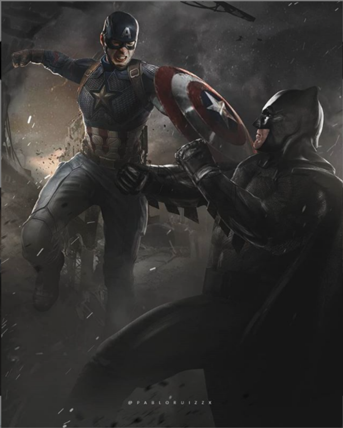 Hình ảnh chân thật nhất về trận chiến giữa Captain America và Batman Ảnh 5