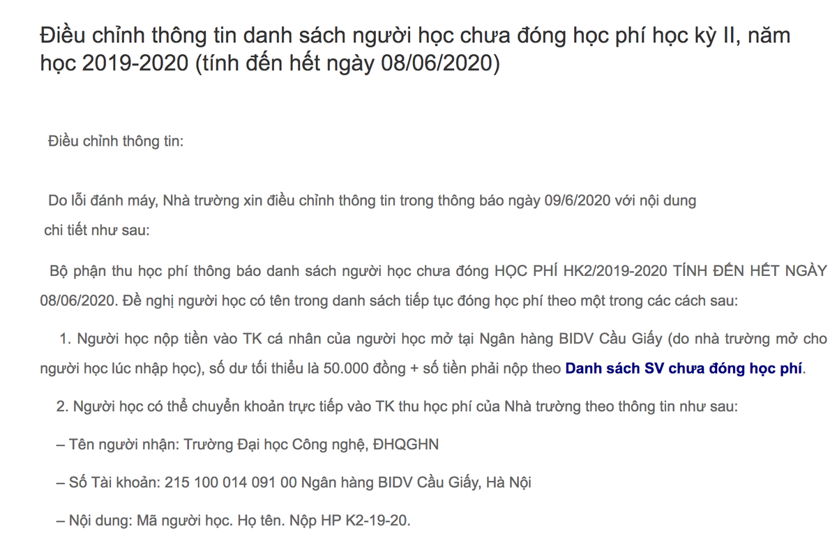 Thực hư thông tin sinh viên chuyển nhầm gần 2 tỷ đồng học phí cho ĐH Công nghệ - ĐHQG Hà Nội nhưng không ghi tên Ảnh 2