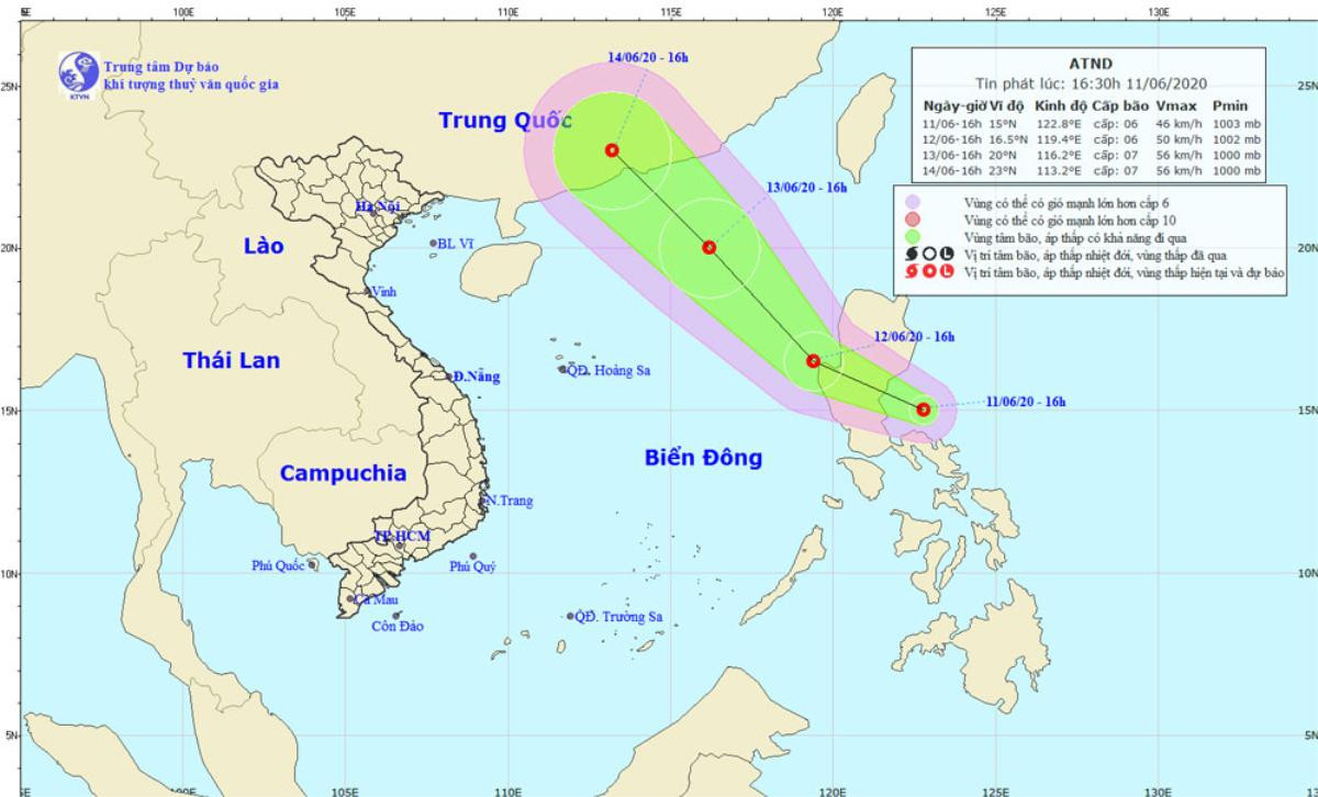 Áp thấp nhiệt đới đi sẽ vào Biển Đông và có khả năng mạnh lên thành bão Ảnh 1