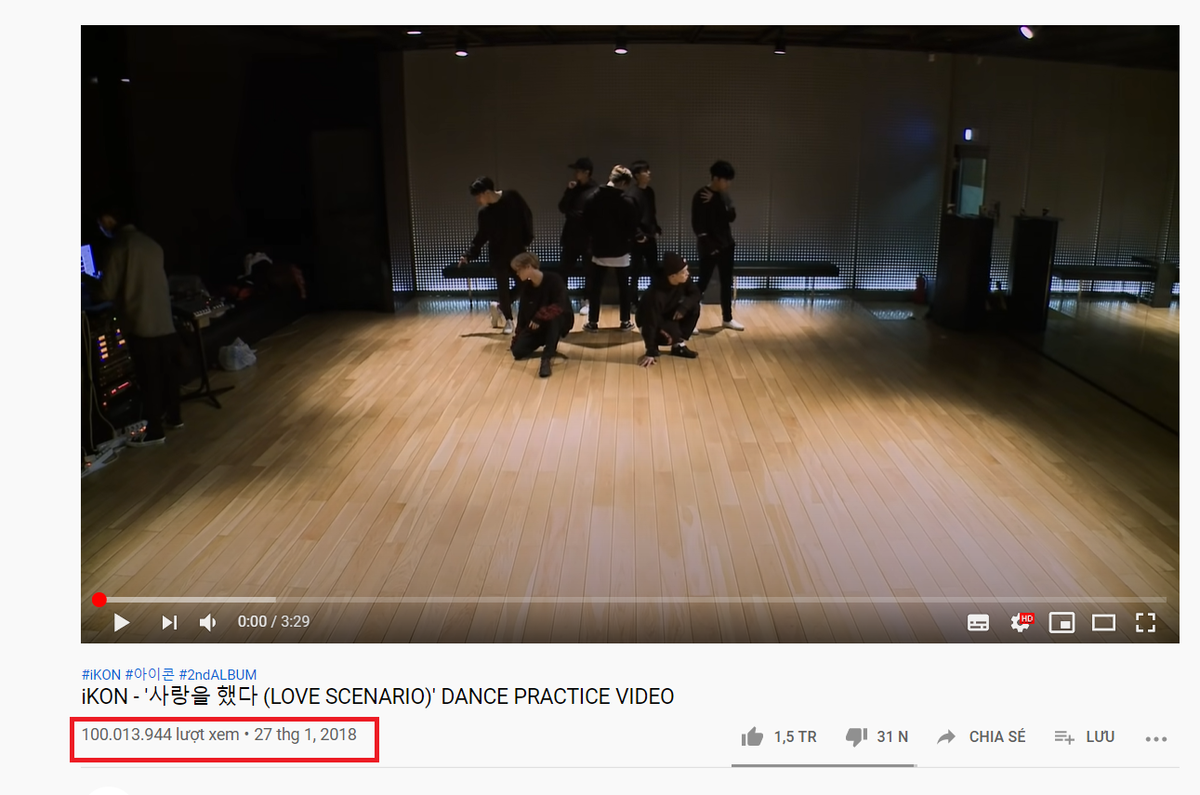 Bản tình ca quốc dân Kpop 'Love Scenario' (iKON) nối dài list video dance practice đạt 100 triệu view của gà nhà YG Ảnh 2