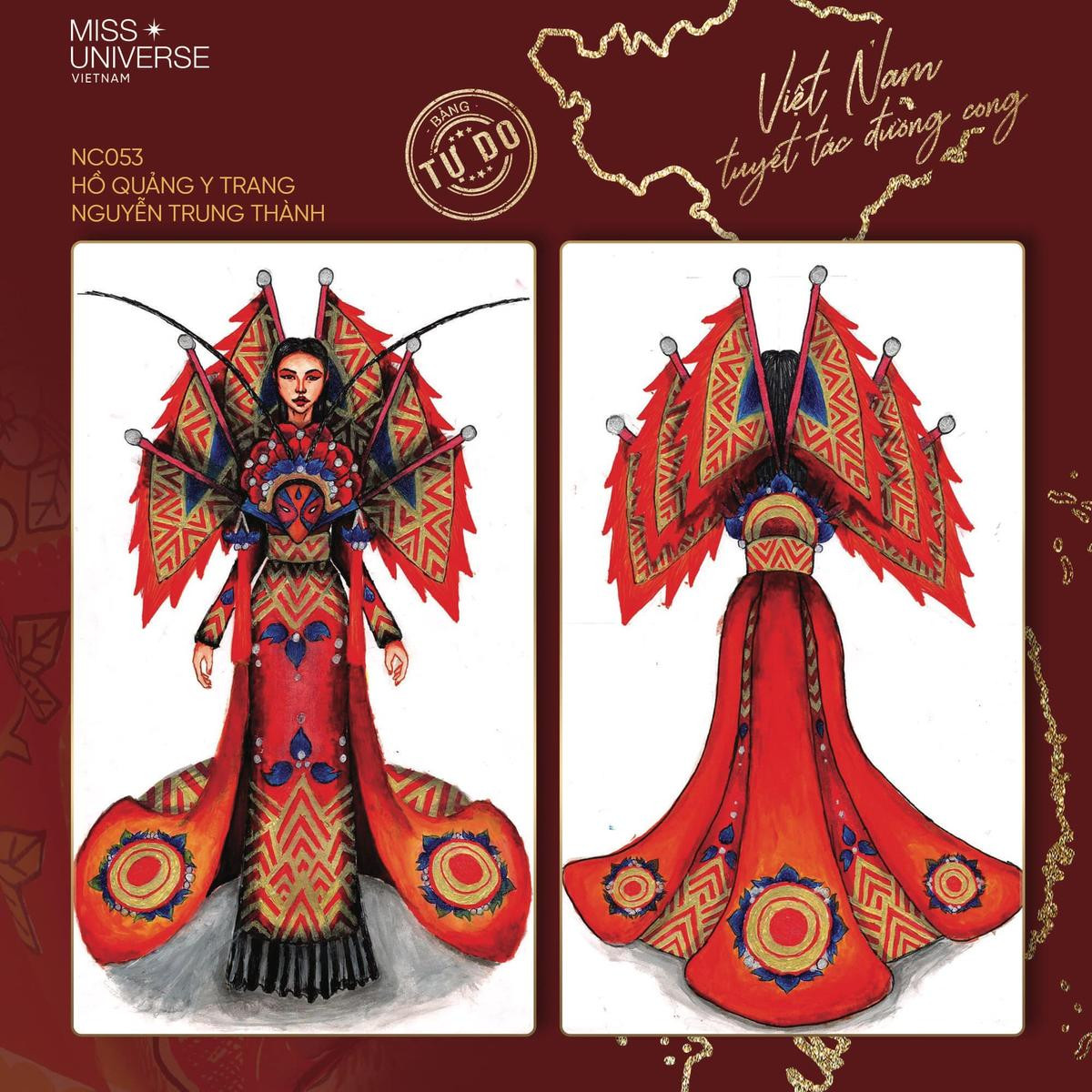 National Costume Khánh Vân: Bánh chưng bánh dày Lang Liêu độc lạ, mê mẩn 'Tranh cổ Đông Hồ' Ảnh 7