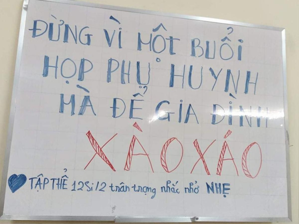 Biết bố mẹ sẽ đùng đùng nổi giận sau buổi họp phụ huynh, lớp học này liền có lời nhắn nhủ cực dễ thương Ảnh 1