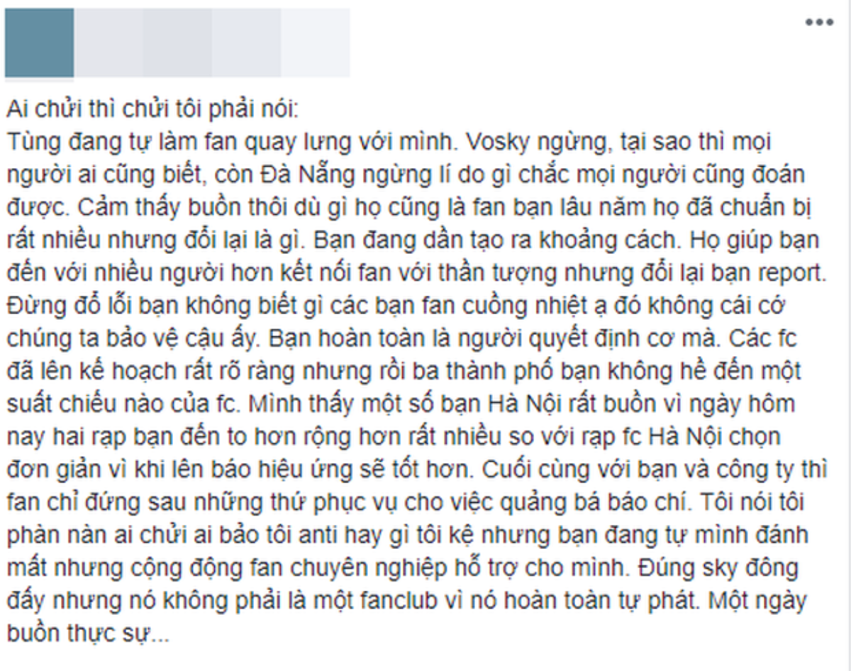 Sơn Tùng M-TP đã làm gì mà vừa tới Đà Nẵng 1 ngày đã khiến FC tại đây tuyên bố tạm ngừng hoạt động? Ảnh 2