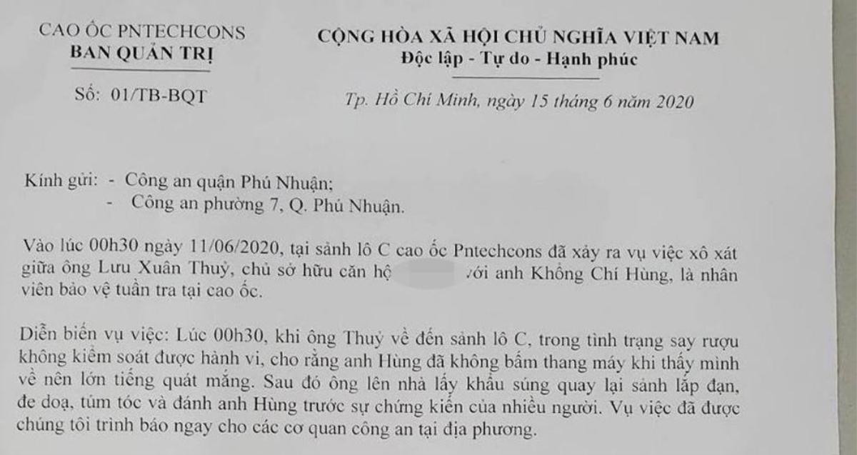 Không được phục vụ thang máy, doanh nhân cầm súng đe dọa, đánh nhân viên bảo vệ Ảnh 2