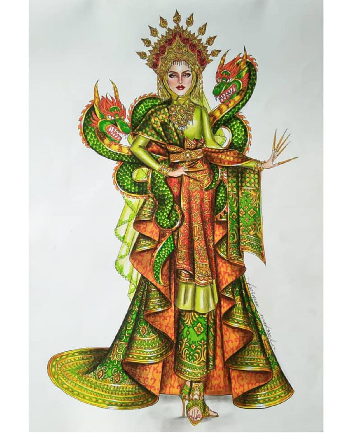 National Costume của Indonesia - Thái Lan hoành tráng lấn át Khánh Vân tại Miss Universe? Ảnh 10