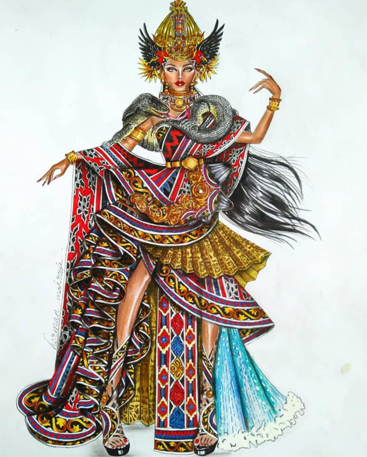 National Costume của Indonesia - Thái Lan hoành tráng lấn át Khánh Vân tại Miss Universe? Ảnh 5