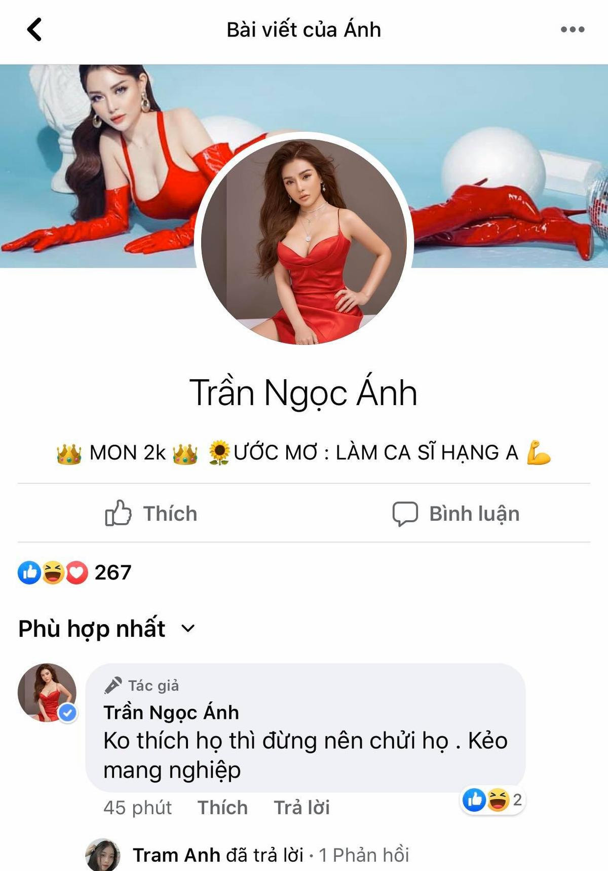 Mon 2K 'ước mơ làm ca sĩ hạng A' và đây là cách cư dân mạng phản hồi 'hotgirl thị phi' Ảnh 1