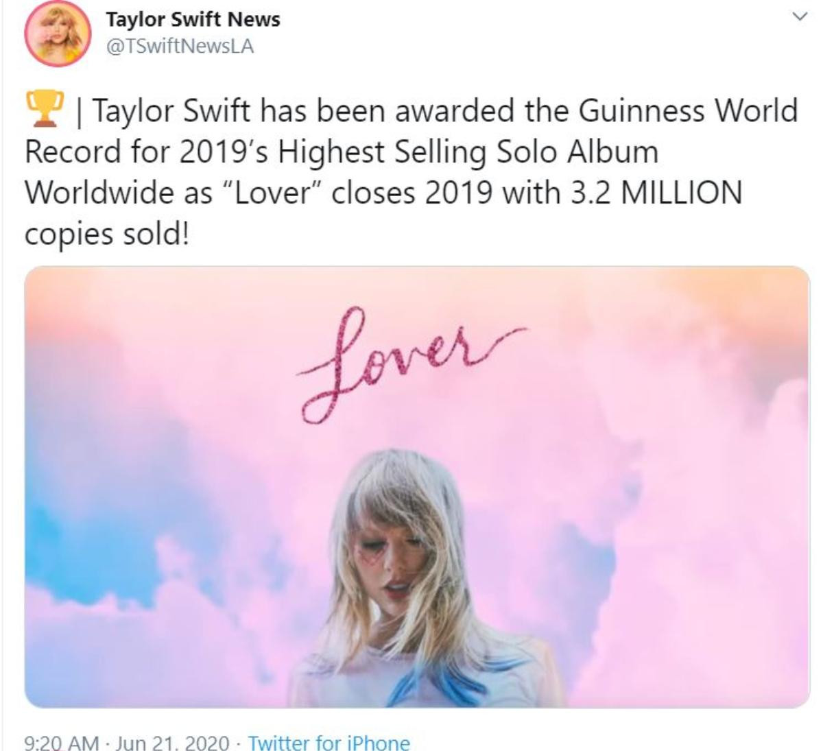 Taylor Swift thiếp lập kỷ lục Guinness: Nghệ sĩ solo có album bán chạy nhất toàn cầu trong năm 2019, con số 'khủng khiếp' được công bố Ảnh 1