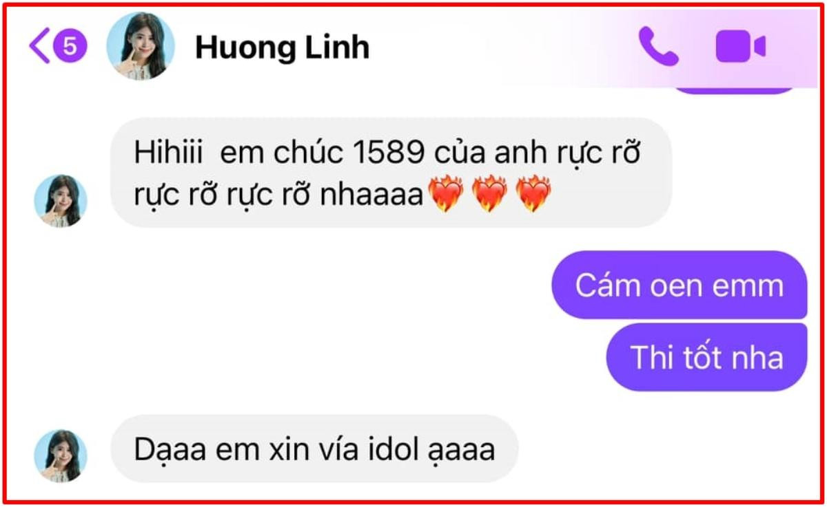 Trong cuộc trò chuyện riêng, PiaLinh đã 'xin vía' Trung Quân, nhưng có lẽ 'vía' này khá mạnh và rất hiệu nghiệm! 