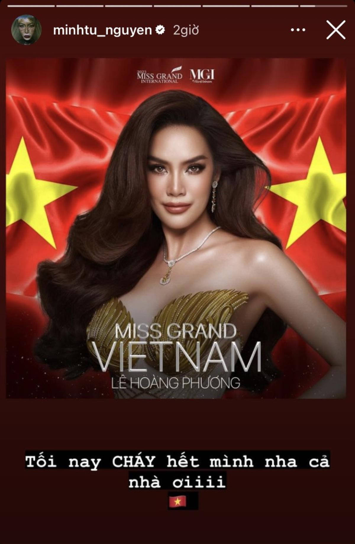 Sao Vbiz đồng lòng ủng hộ Lê Hoàng Phương trước thềm chung kết Miss Grand International 2023 Ảnh 5