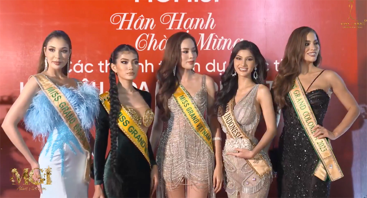 Hoàng Phương thể hiện tiếng Anh ra sao khi ngồi ăn cùng chủ tịch Miss Grand? Ảnh 4