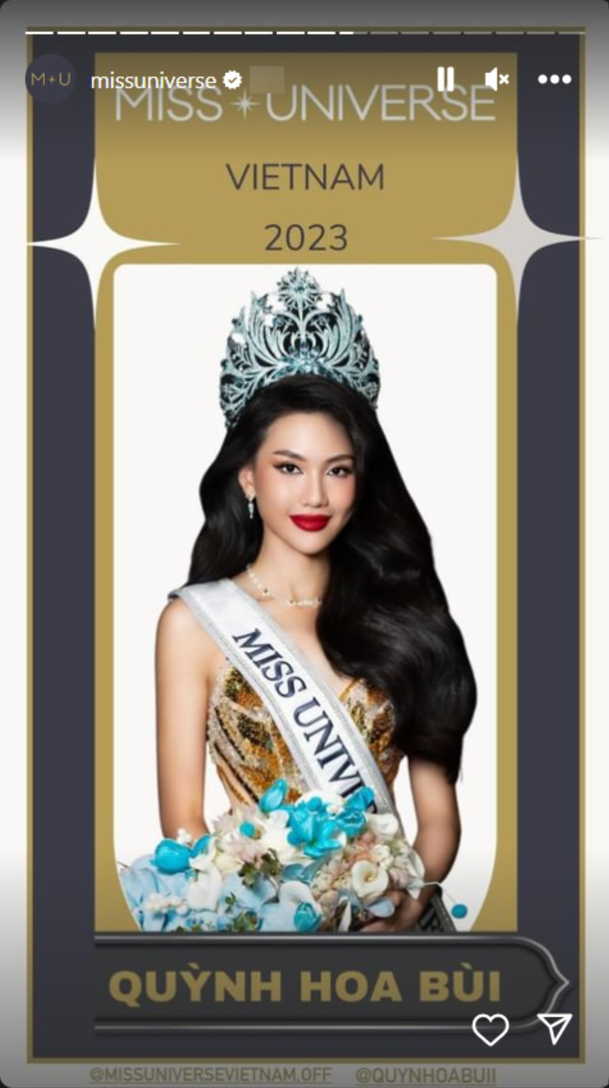 Bùi Quỳnh Hoa xuất hiện trên trang chủ Miss Universe, nắm chắc suất thi quốc tế? Ảnh 1