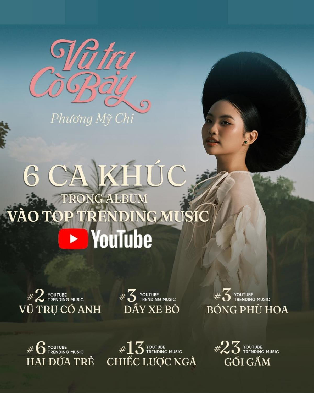 6 ca khúc trong album mới của Phương Mỹ Chi có 'tin vui', người hâm mộ chúc mừng Ảnh 1