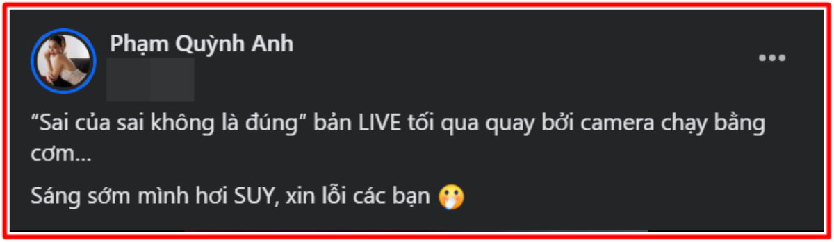 Phạm Quỳnh Anh đăng clip xin lỗi khán giả, bị 'bóc trần' giọng hát thật: Chuyện gì đây? Ảnh 2