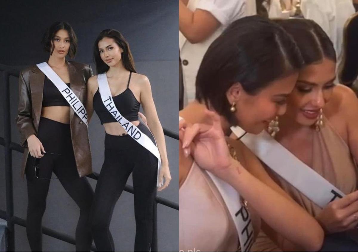 2 chị đẹp Thái Lan - Philippines 'thả thính' công khai ở Miss Universe khiến fan bấn loạn Ảnh 2