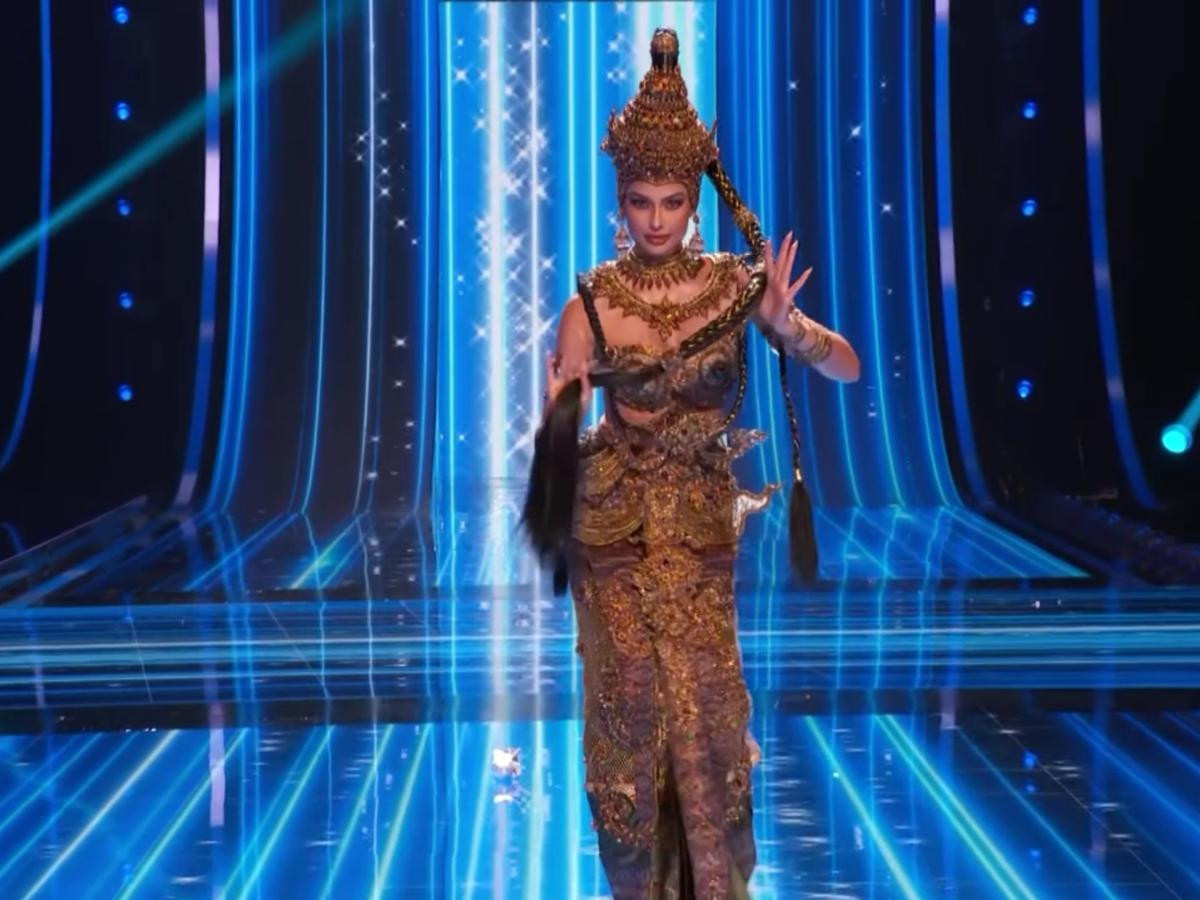 Đại diện Thái Lan hóa 'Vị thần thế kỷ 14' trong vòng thi National Costume tại Miss Universe 2023 Ảnh 4