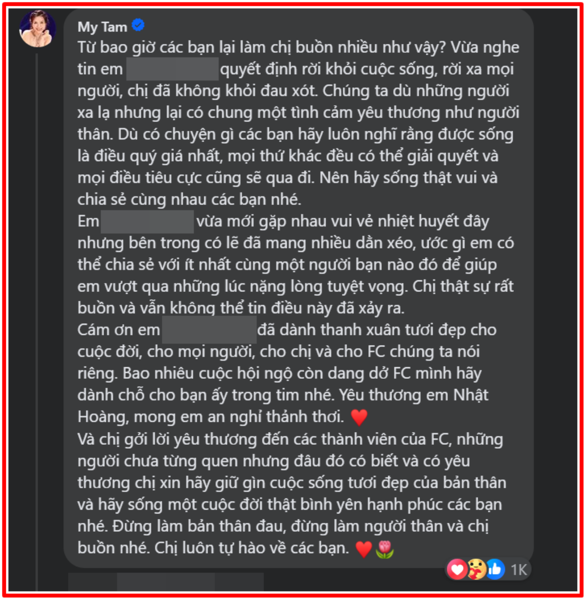 Nhận tin một fan lâu năm qua đời, Mỹ Tâm: 'Từ bao giờ các bạn lại làm chị buồn nhiều như vậy?' Ảnh 3