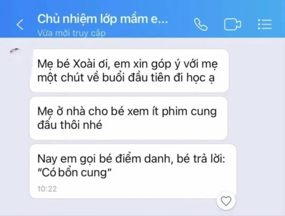 Điểm danh buổi đầu đi học, bé gái mầm non trả lời 3 chữ khiến cô giáo vội nhắc nhở phụ huynh Ảnh 1