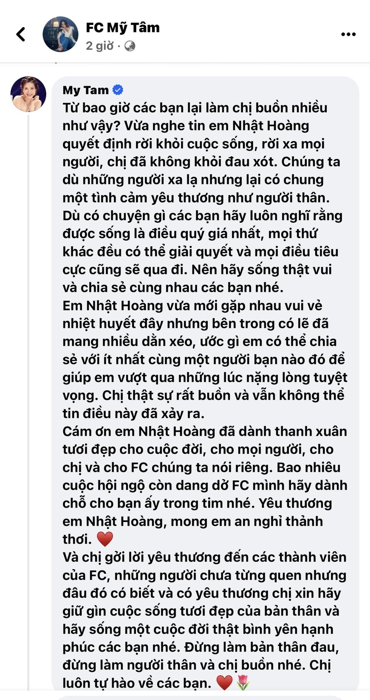 Mỹ Tâm đau lòng khi biết tin fan qua đời, làm việc ý nghĩa tưởng nhớ người quá cố Ảnh 2