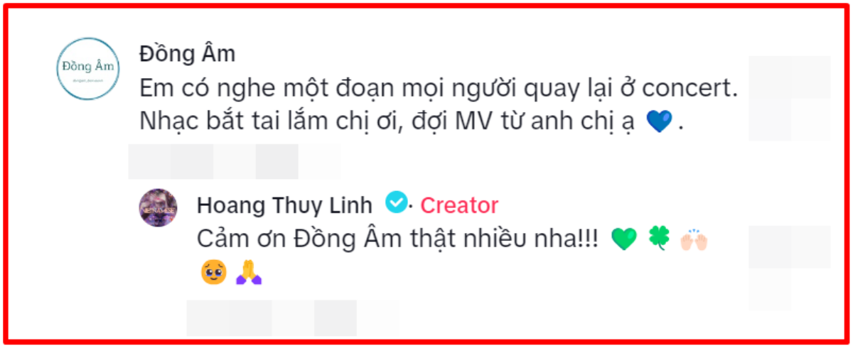 Fan Đen Vâu vào trang cá nhân của Hoàng Thùy Linh bình luận, nữ ca sĩ phản hồi gây chú ý Ảnh 2