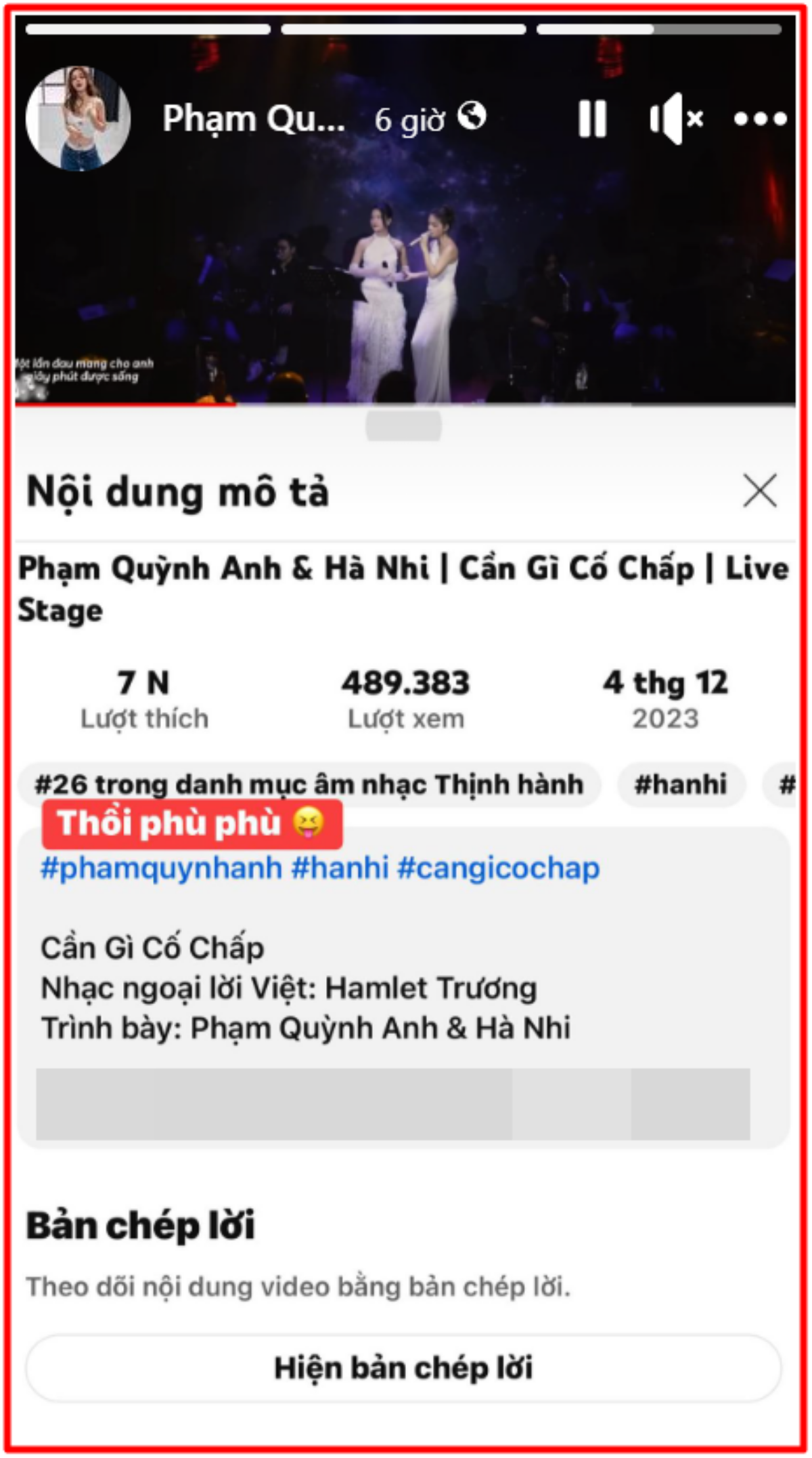 Phạm Quỳnh Anh - Hà Nhi 'gây sốt' với một ca khúc: Hóa ra từng là hit của Cẩm Ly - Đan Trường! Ảnh 1