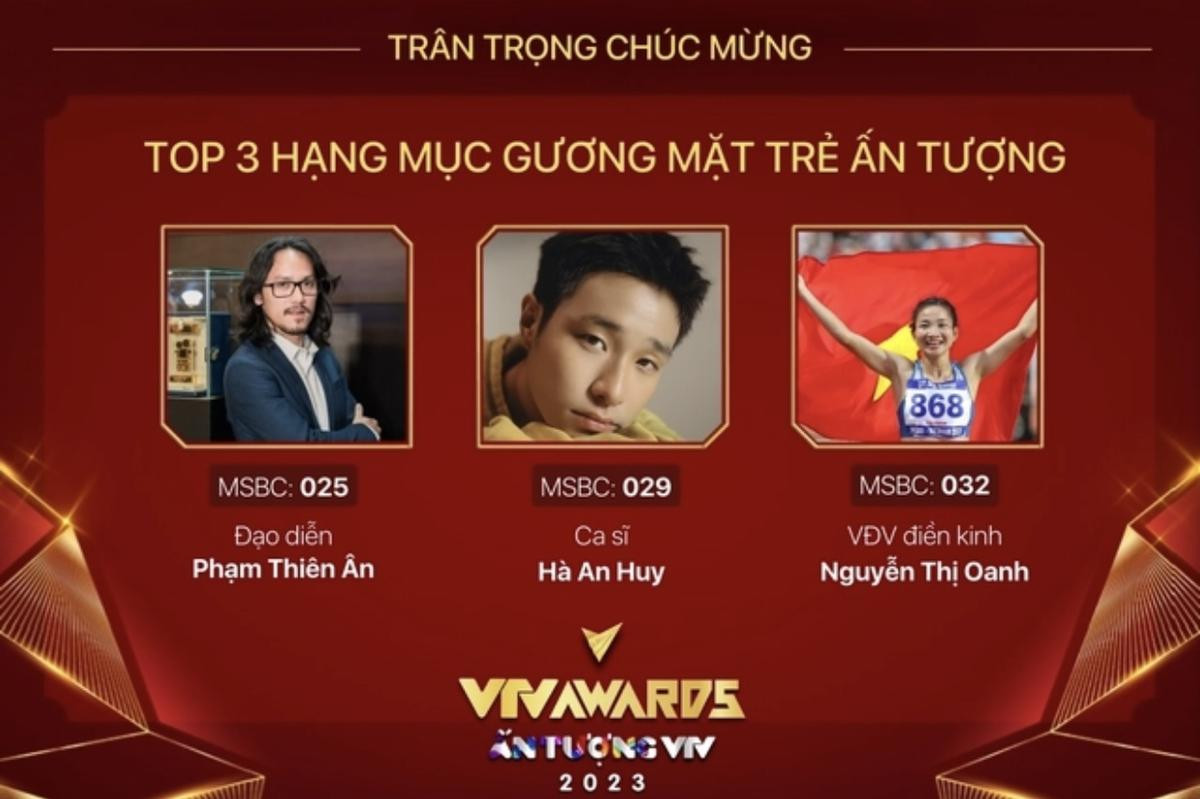 Hà An Huy chính thức góp mặt trong Top 3 hạng mục Gương mặt trẻ của VTV Awards 2023 Ảnh 2