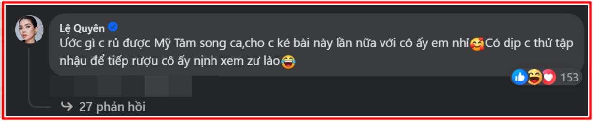 Lệ Quyên muốn mời Mỹ Tâm song ca cùng mình, tiết lộ phải tập một việc nhằm 'nịnh' nữ ca sĩ Ảnh 2