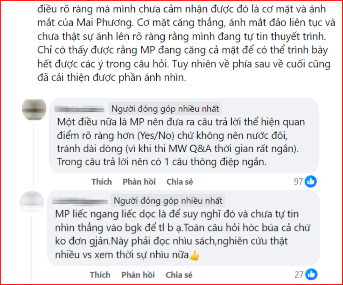 'Nuốt mic như hát', Mai Phương vẫn bị netizen nhắc nhở một điều khi thi ứng xử Ảnh 4